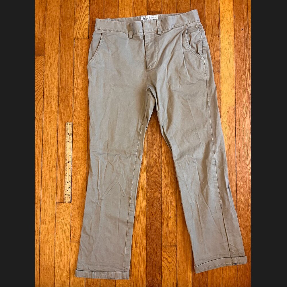 Boden Men's Light Grey Khaki Pants Business Casual, 34x32